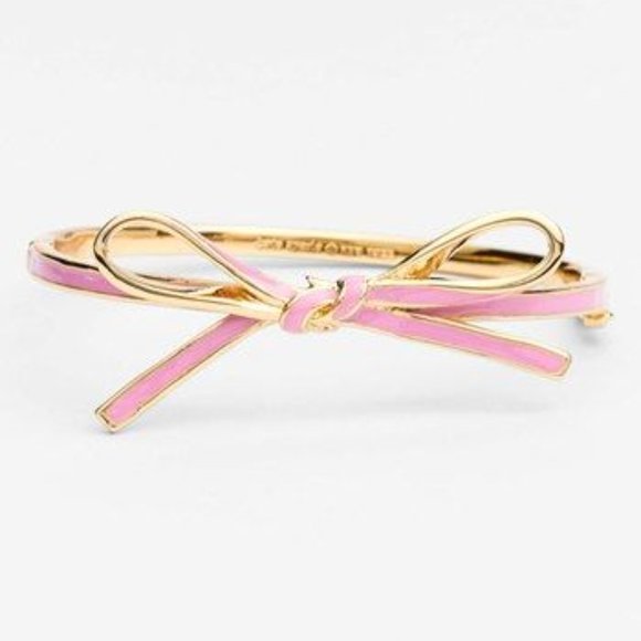 KATE SPADE Pale Pink Skinny Mini Bow Bangle - Picture 2 of 7